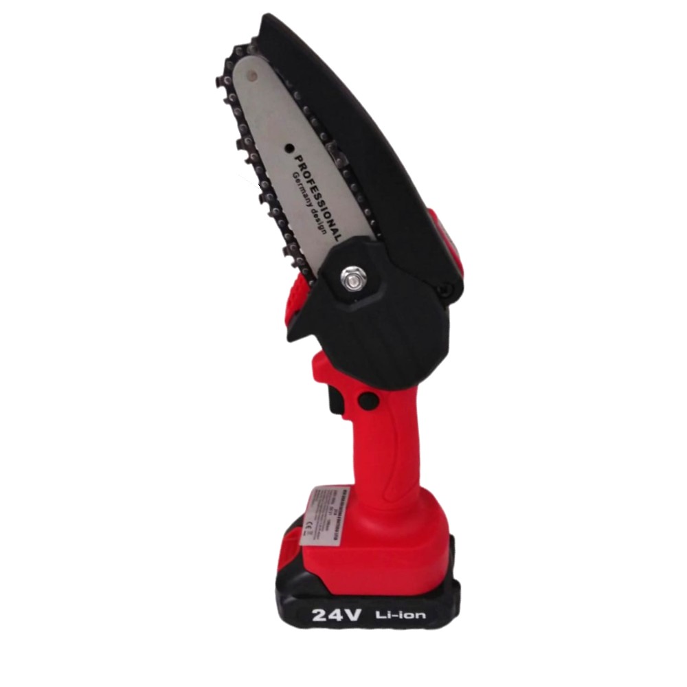 MOTOSEGA A BATTERIA 24 VOLT LI-ION ELETTROSEGA RICARICABILE CORDLESS TAGLIARAMI